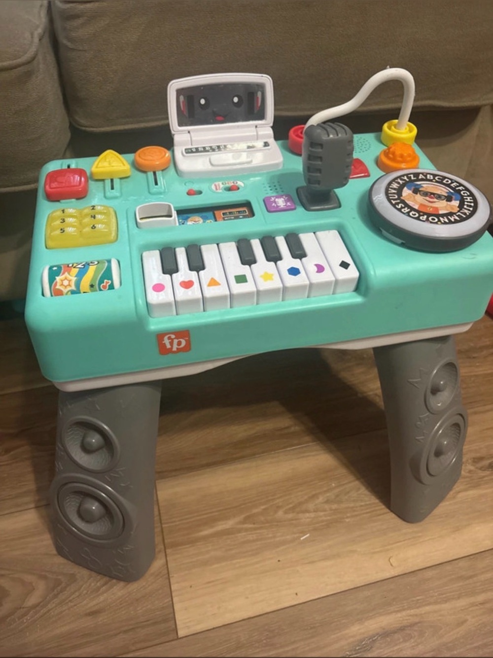 Fisher-Price Toddler laugh and learn dj table - Teal and Gray